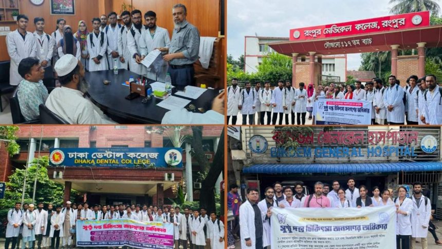 দুই দফা দাবিতে সারাদেশে ডেন্টাল চিকিৎসক ও শিক্ষার্থীদের মানববন্ধন &raquo; DENTAL TIMES